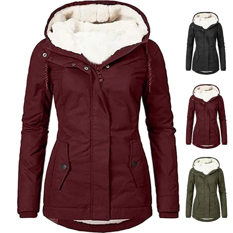 Solid Hooded Women's Jacket Homelya®